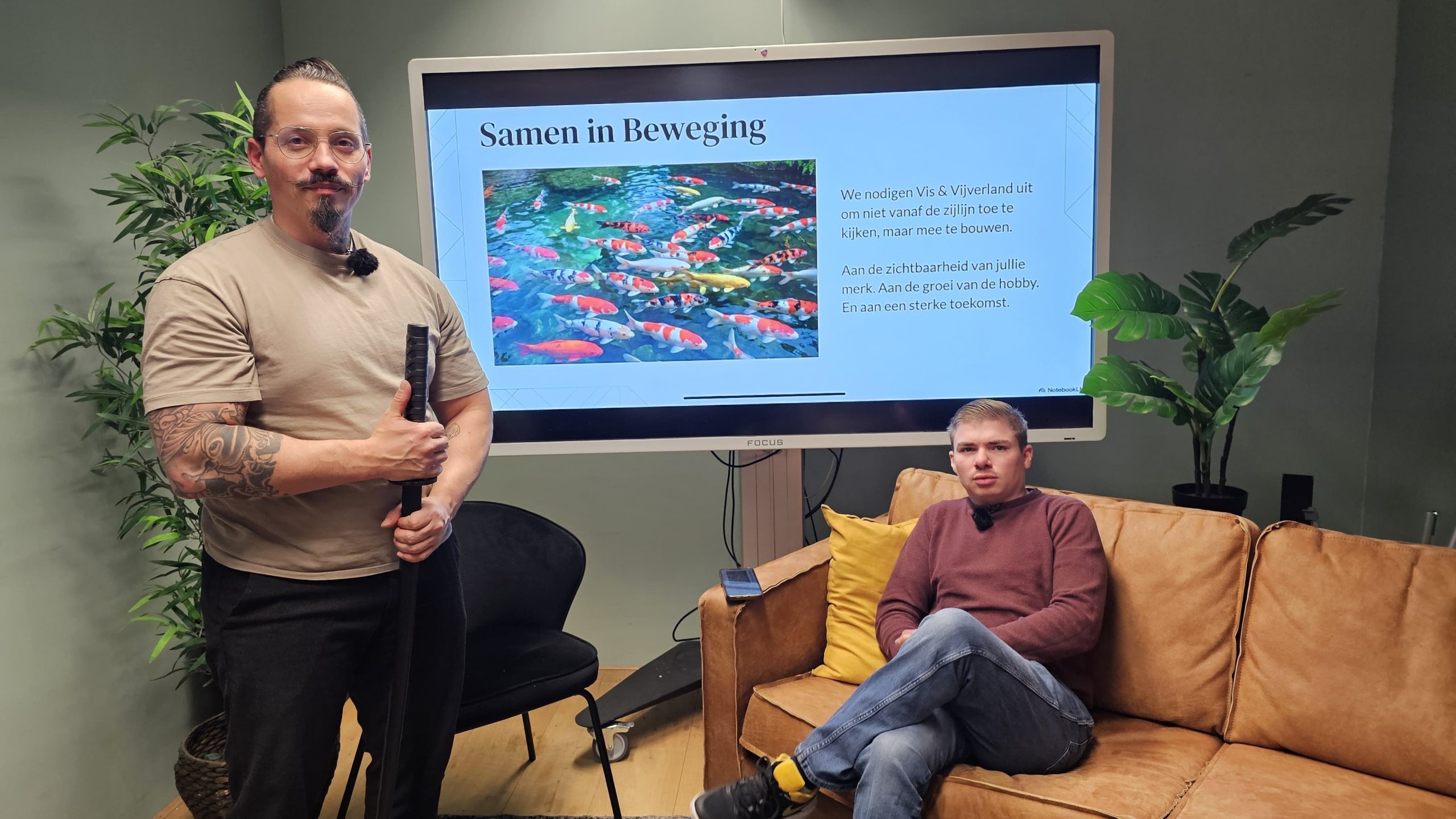 Tiebo Jacobs (links) zal vanaf hier samen met Joe Wouters KoiQuestion runnen